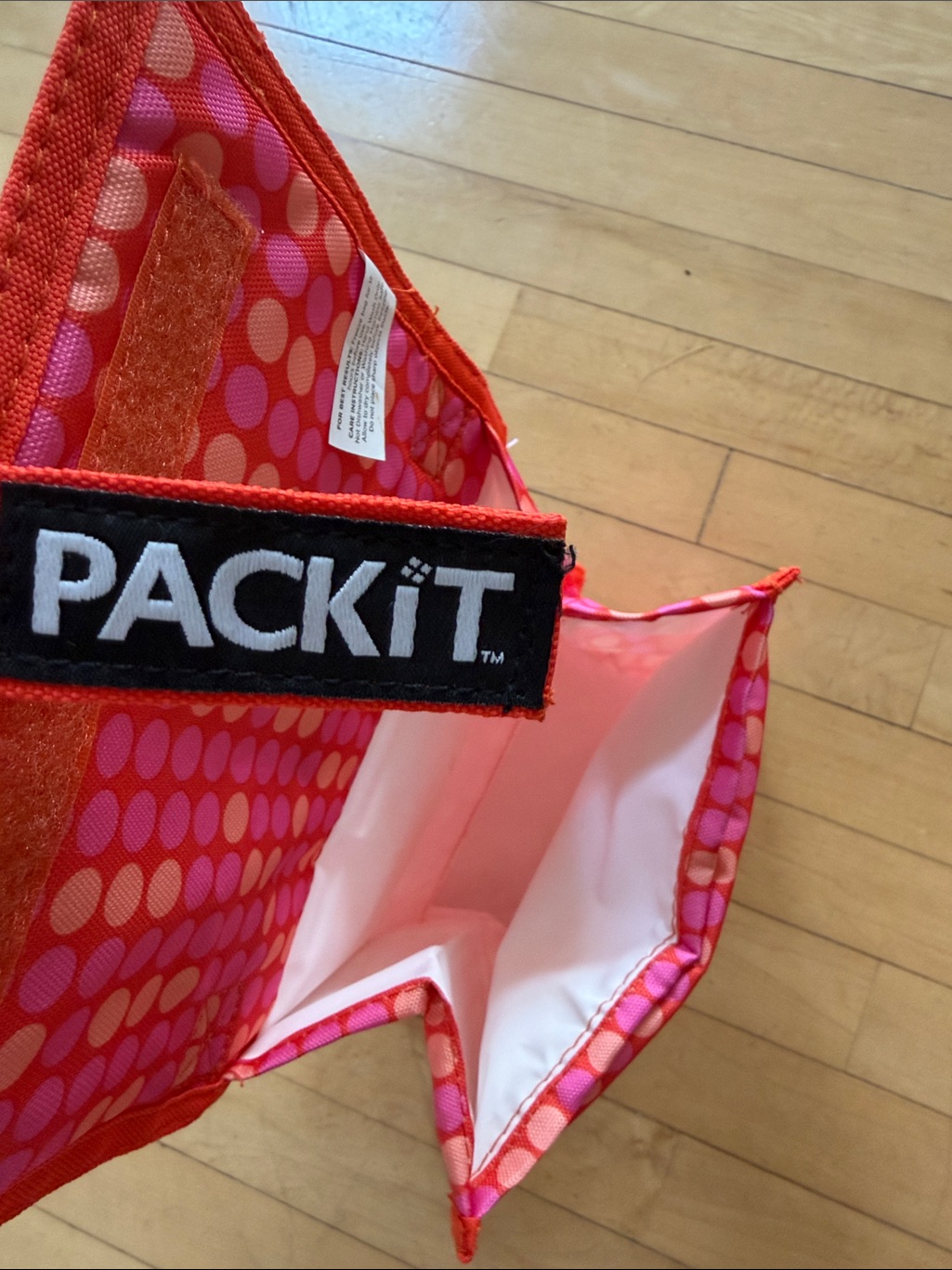 Packit Kids Polka Dot Pink Lunch Pouch — image 2 of 4